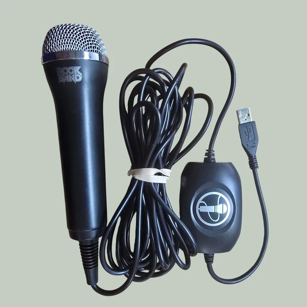 Rock Band Logitech USB Wired Microphone Black A-0234A PS3 PS4 Xbox 360 Wii PC